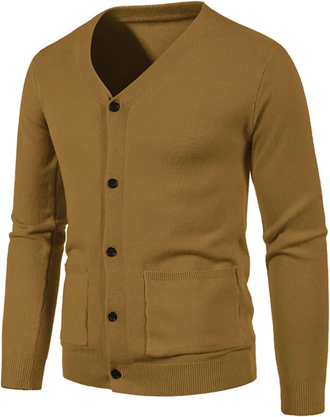 

Wankang мужской кардиган Casual Slim Fit с V-образным вырезом