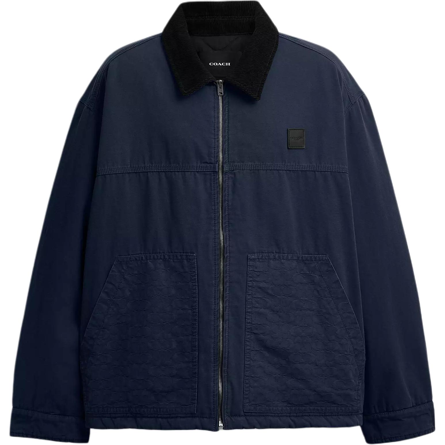 

Coach Мужская пуховая куртка, синие с отворотами, средней ценовой категории, другие