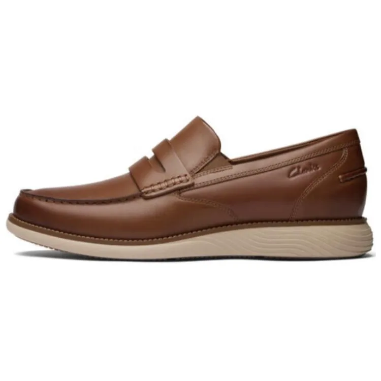 Lite Leap Collection Cow Leather Loafers 2.5cm Men's Tan Clarks, tan