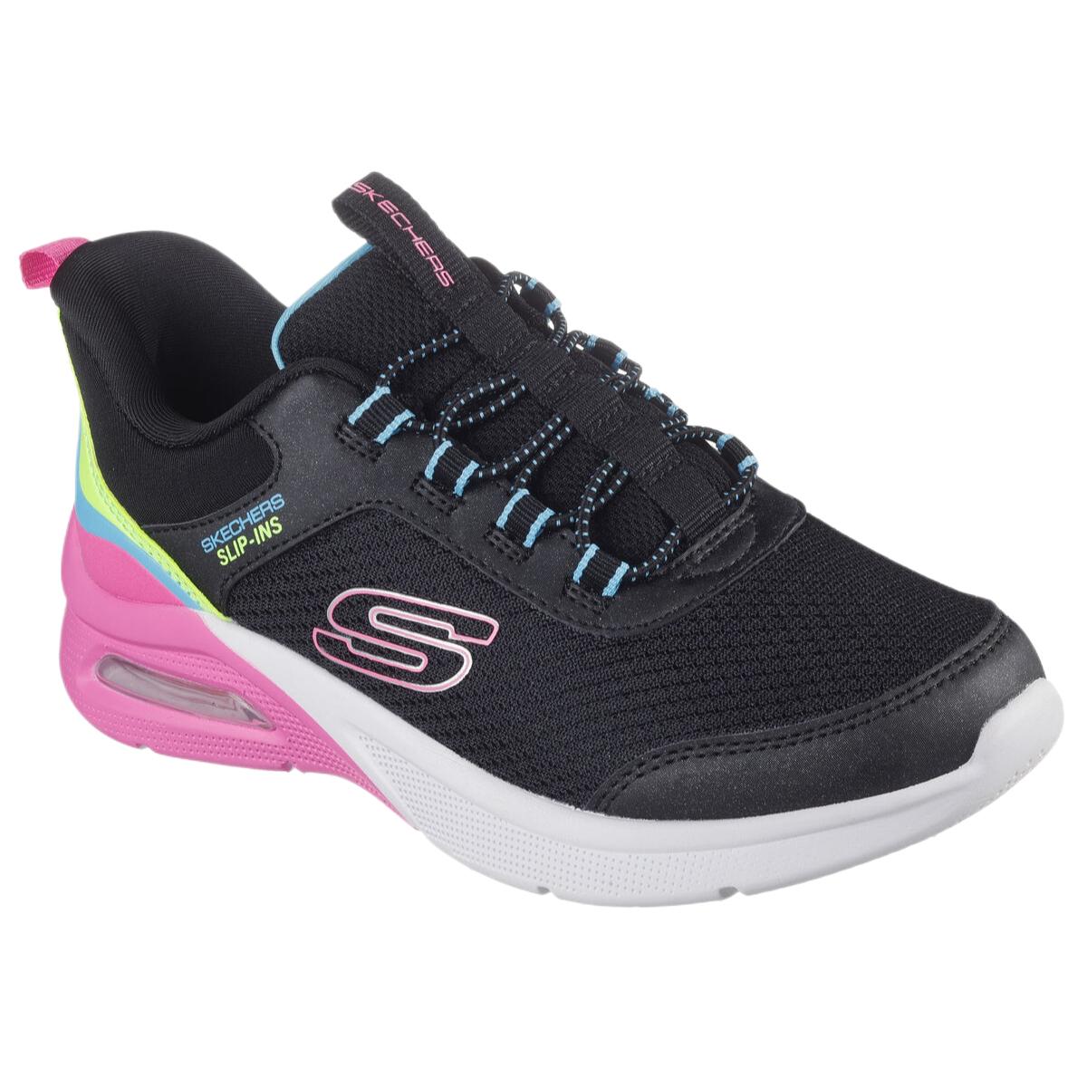 Skechers Kids Нескользящие износостойкие низкие детские кроссовки черного цвета для детей от 3 до 7 лет — фото 3