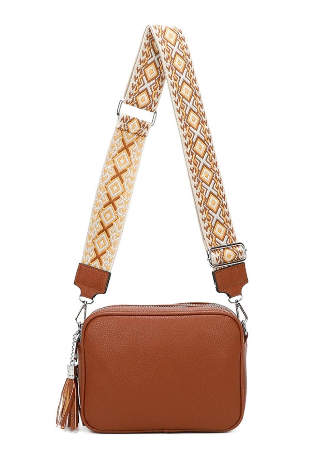 

Сумка через плечо Tassol с холщовым ремешком Fontanella Fashion, коричневый