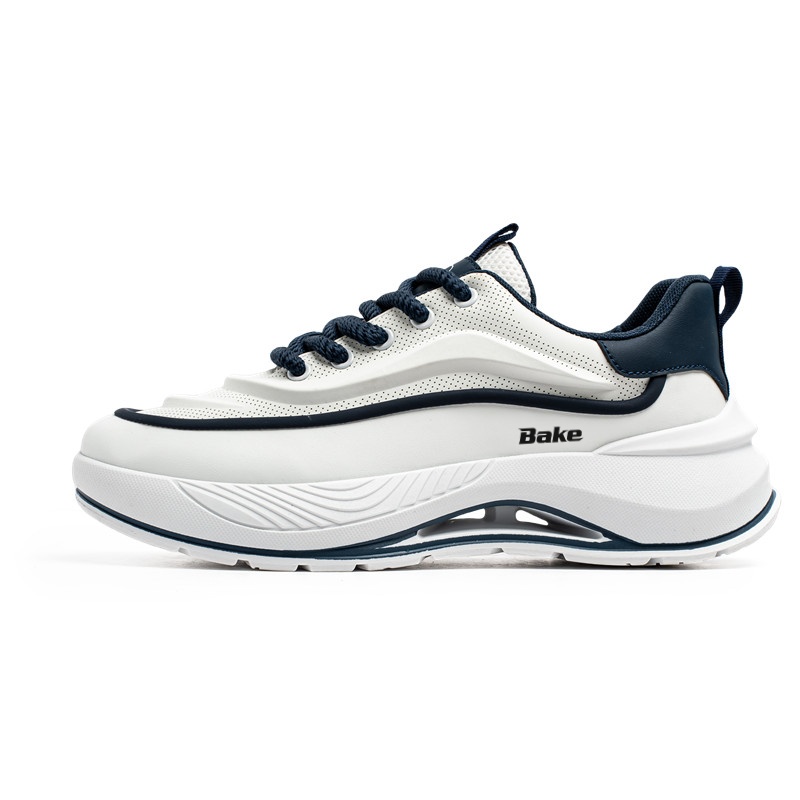 

BAKE Дышащие низкие скейтерские кроссовки для увеличения роста мужские бежевый хаки, цвет Beige Khaki