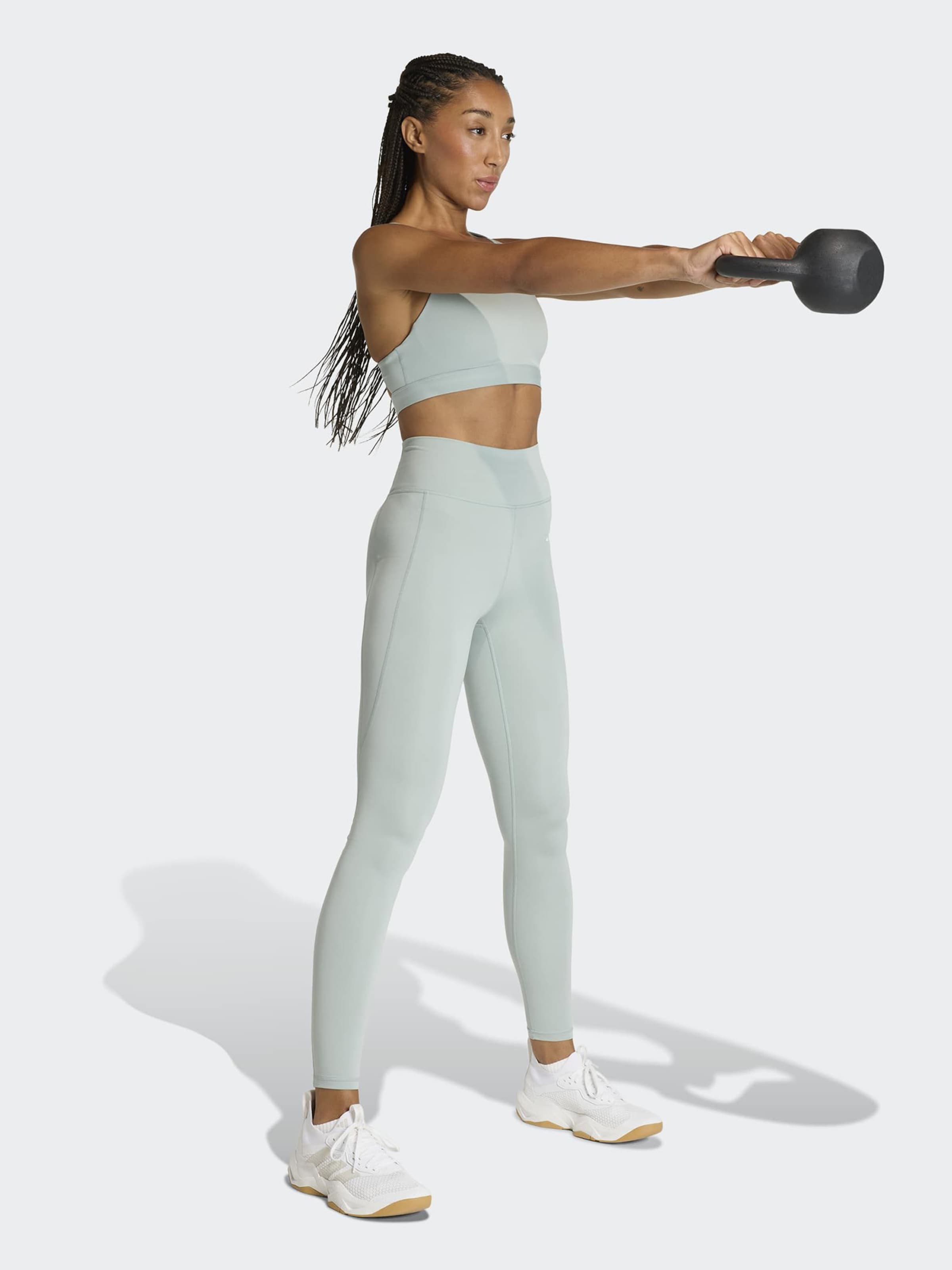 Adidas Performance Узкие спортивные штаны 'Opt Ess' в цвете Mint — фото 4