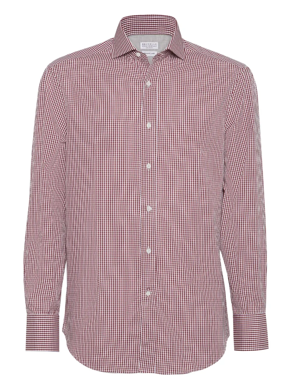 

Рубашка в клетку Brunello Cucinelli, красный