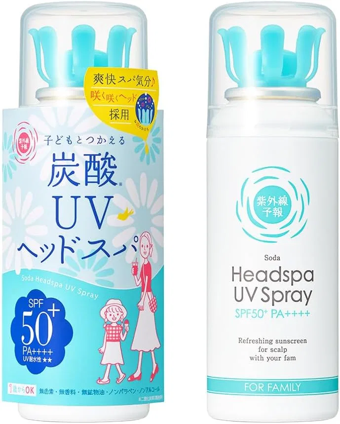 Солнцезащитный спрей для кожи головы UV Carbonated Head Spa, SPF50+ PA++++, прозрачный Uv Forecast