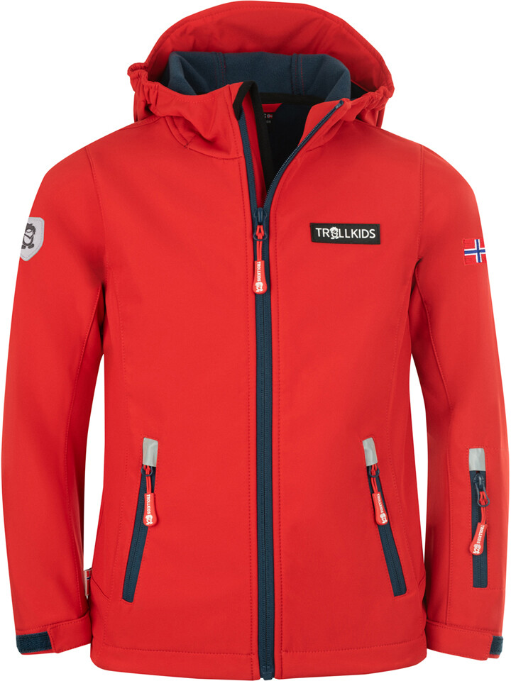 

Куртка софтшелл Trollkids Oslofjord, красный