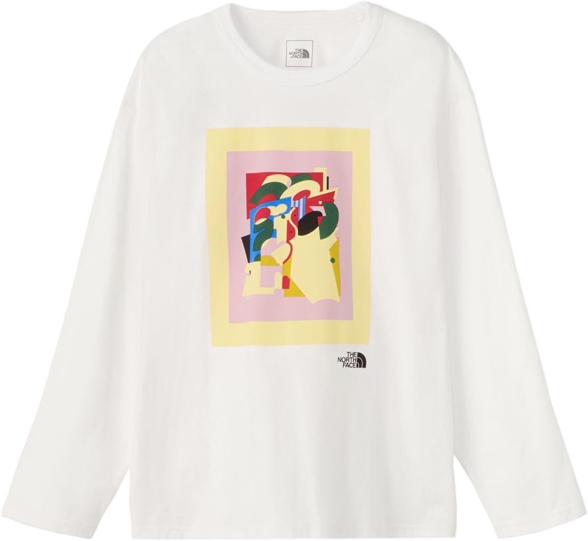 

Футболка с длинным рукавом THE NORTH FACE, сшитая вручную, CR L/S Message Tee, белый