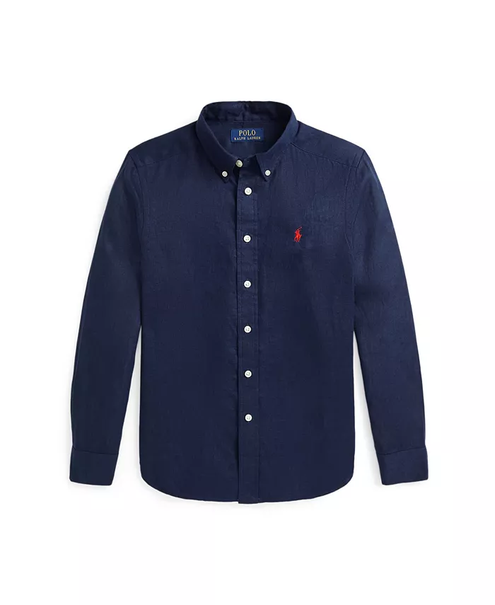 

Рубашка из льна для мальчиков Big Boys Polo Ralph Lauren, синий