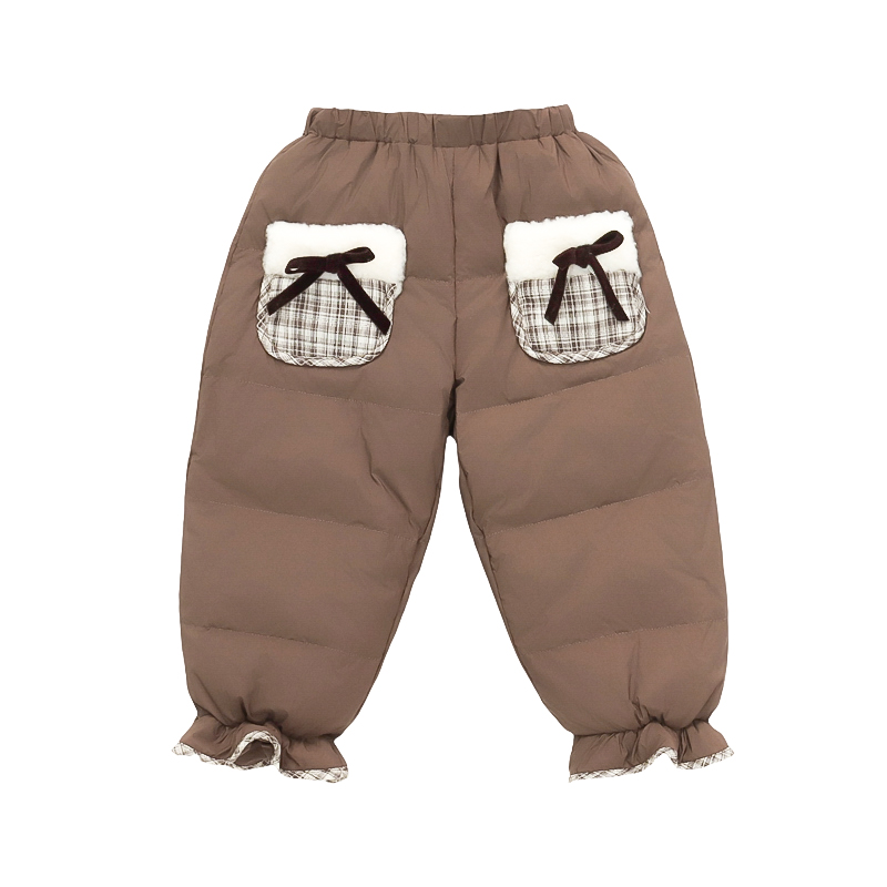 

Пуховик 2025 Зима Новинка Однотонный Утепленный Детский Disney, коричневый