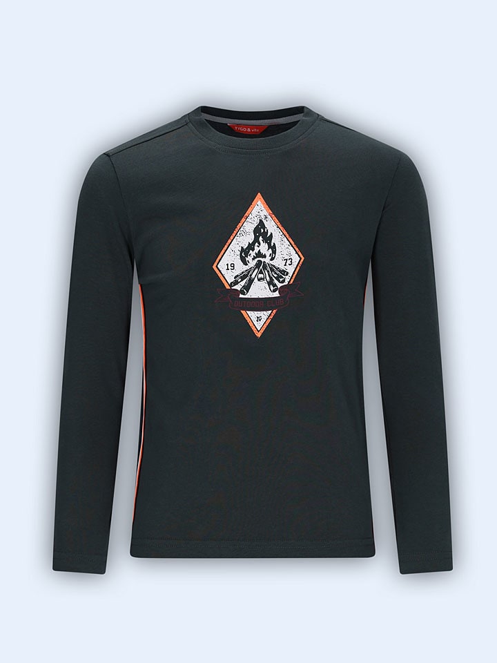 

Tygo & Vito Футболка с длинными рукавами «Мейсон» антрацитового цвета