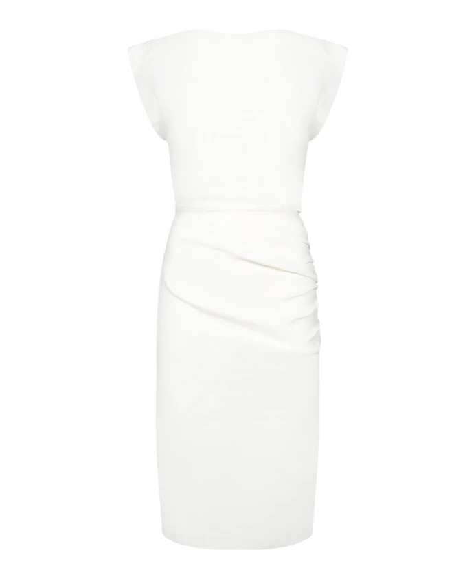 

Элегантное серое платье миди Pinko, белый