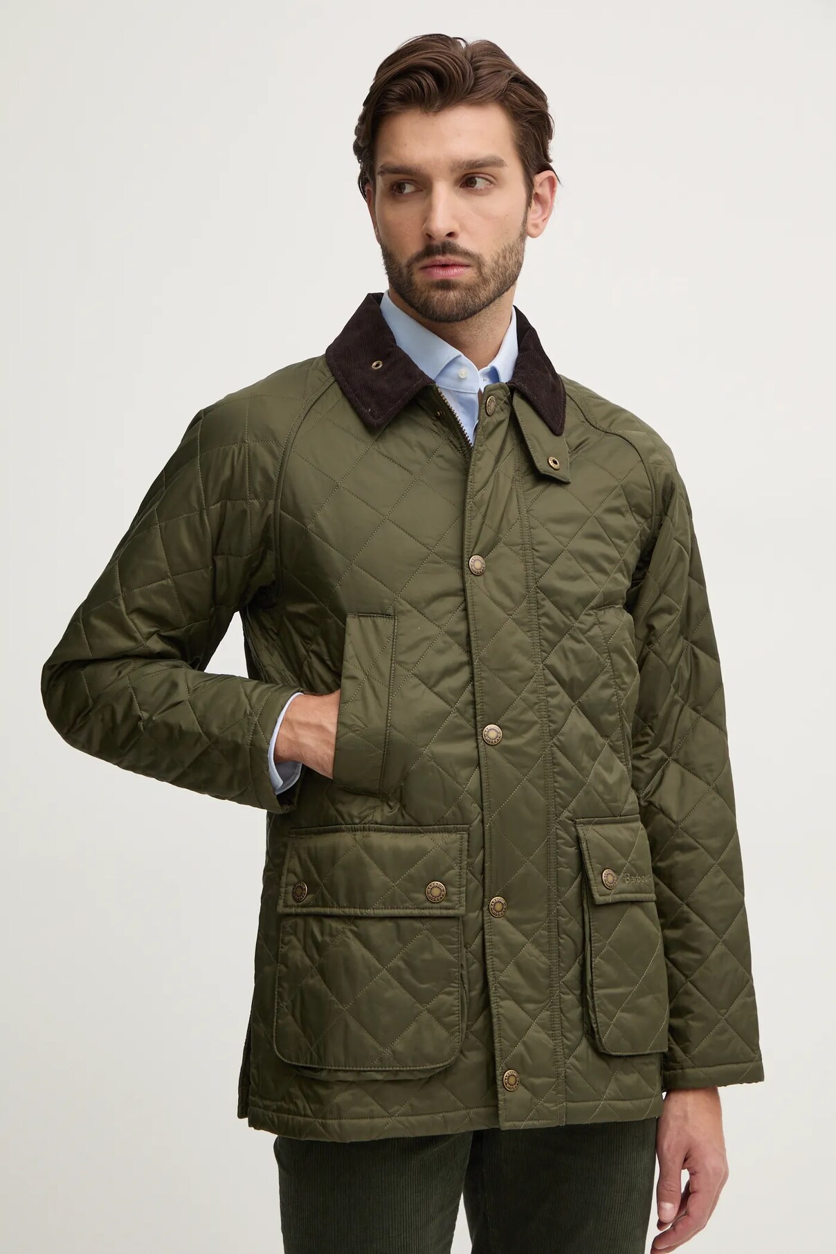 

Стеганая куртка Ashby Barbour, зеленый