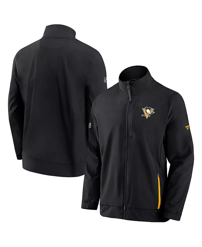 

Мужская черная куртка Pittsburgh Penguins Authentic Pro Rink Coaches с молнией Fanatics