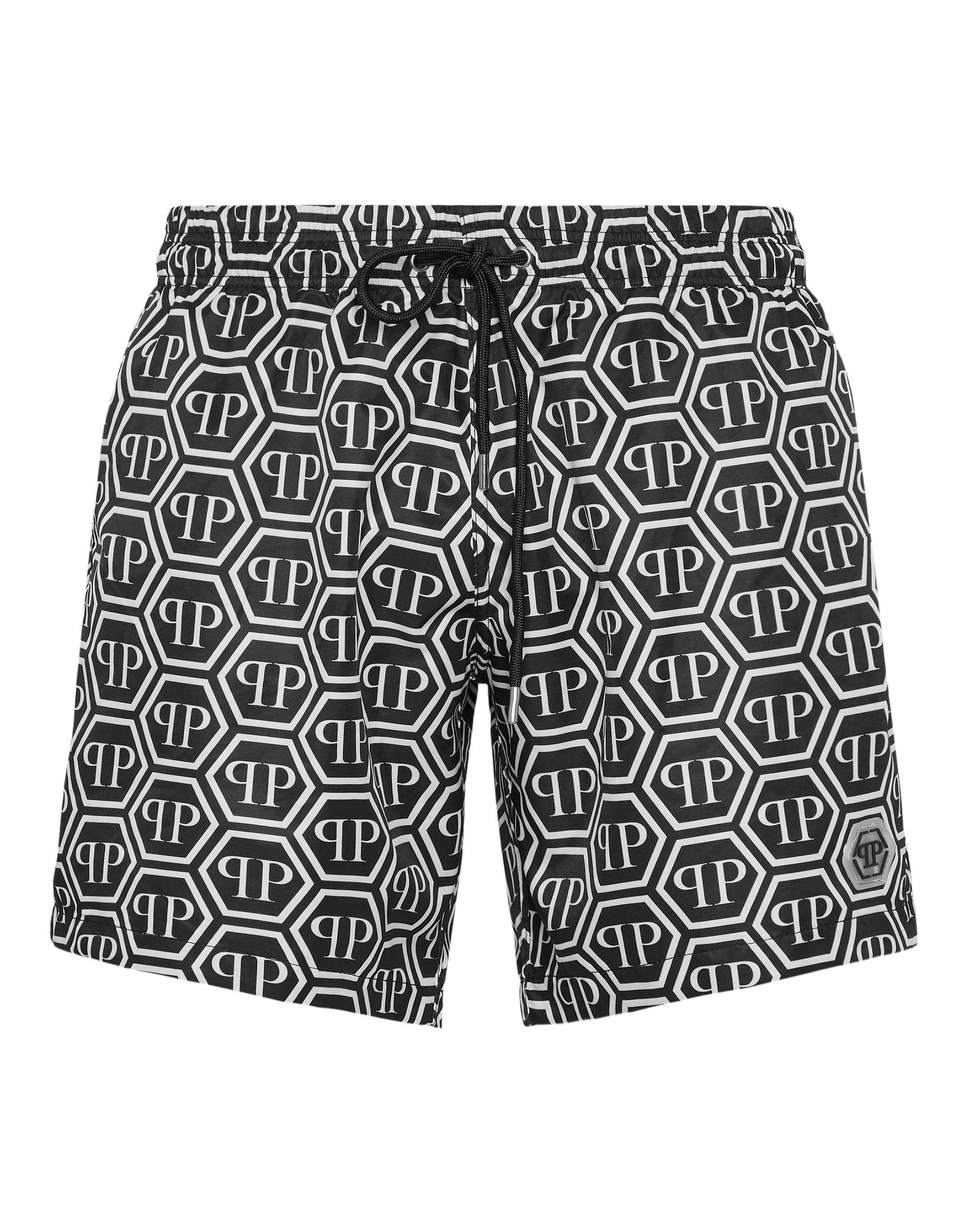 

Мужские пляжные шорты PHILIPP PLEIN, черный/белый