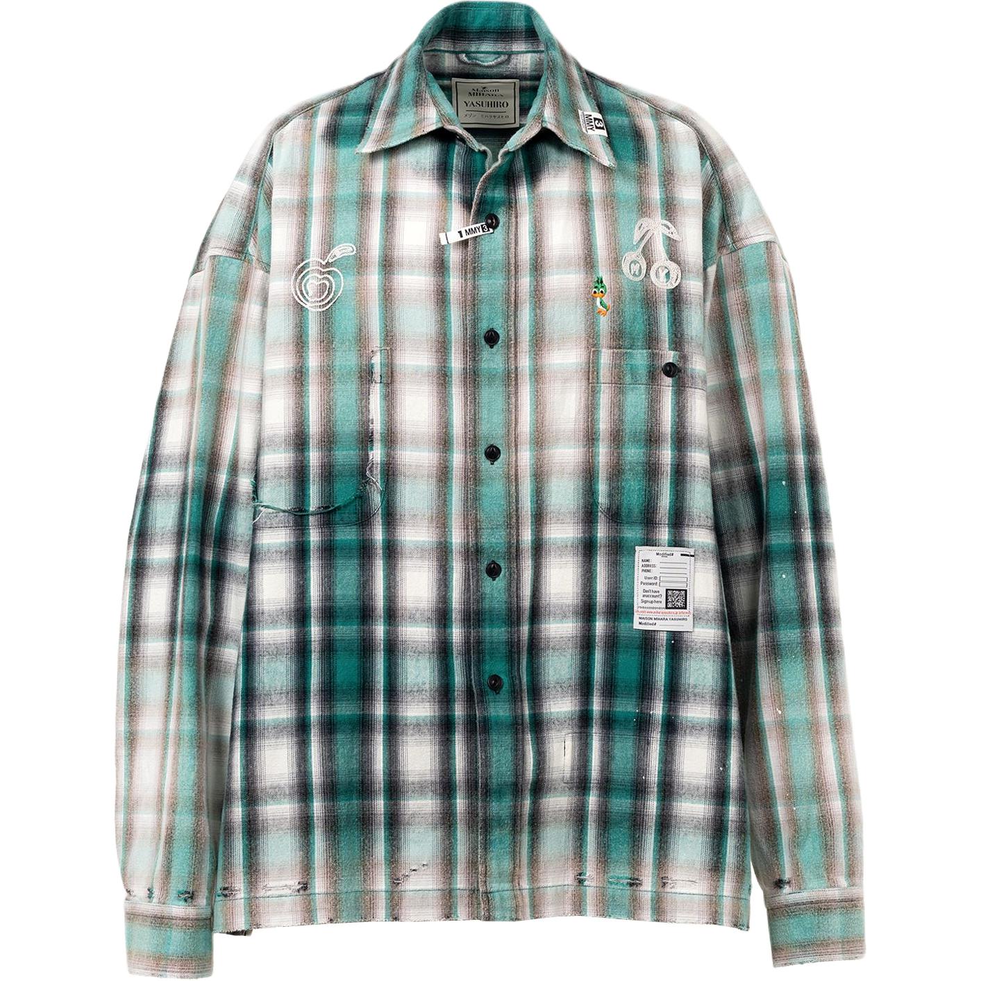 

Футболка Vintage Like Check мужская Maison Mihara Yasuhiro, зеленый