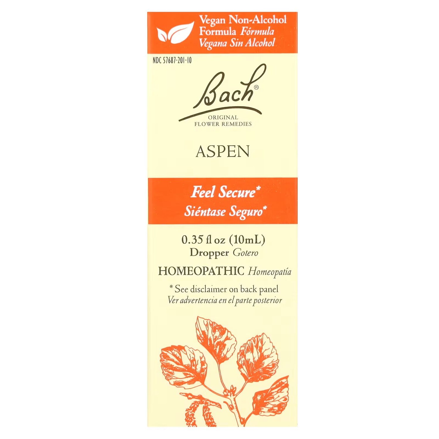 

Original Flower Remedies, осина, 0,35 жидких унций (10 мл) Bach