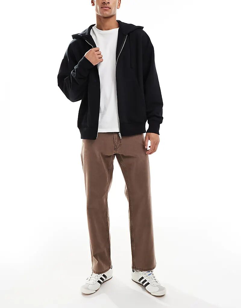 

Прямые джинсы ASOS DESIGN коричневого цвета