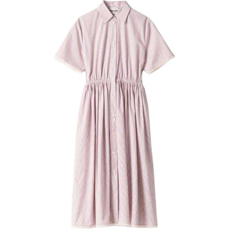 

Платье Miu Miu с короткими рукавами, розовый