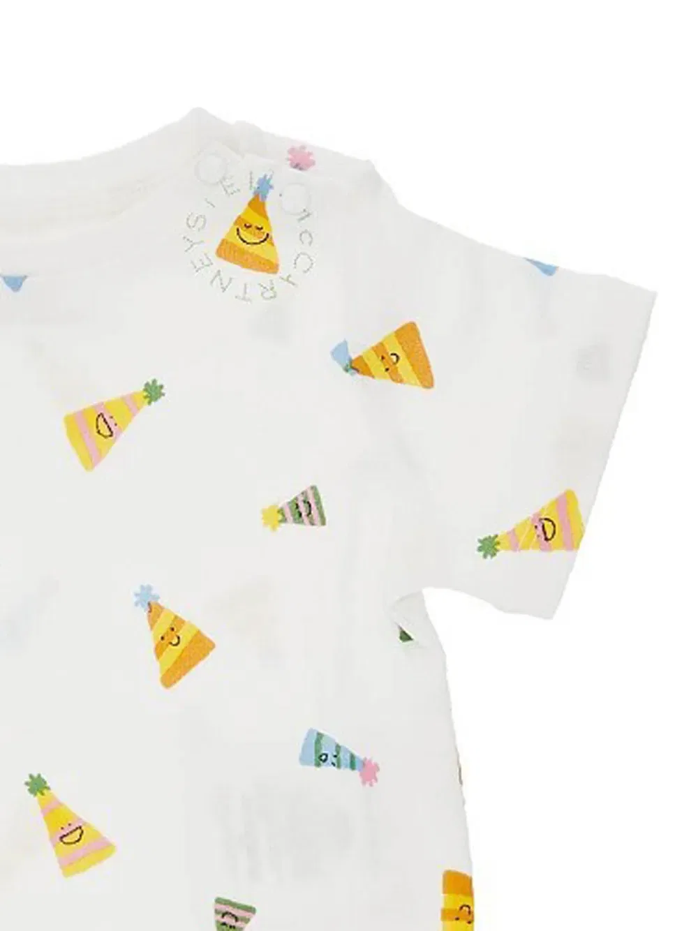 Футболка с принтом в виде праздничной шляпы Stella Mccartney Kids, белый — фото 2
