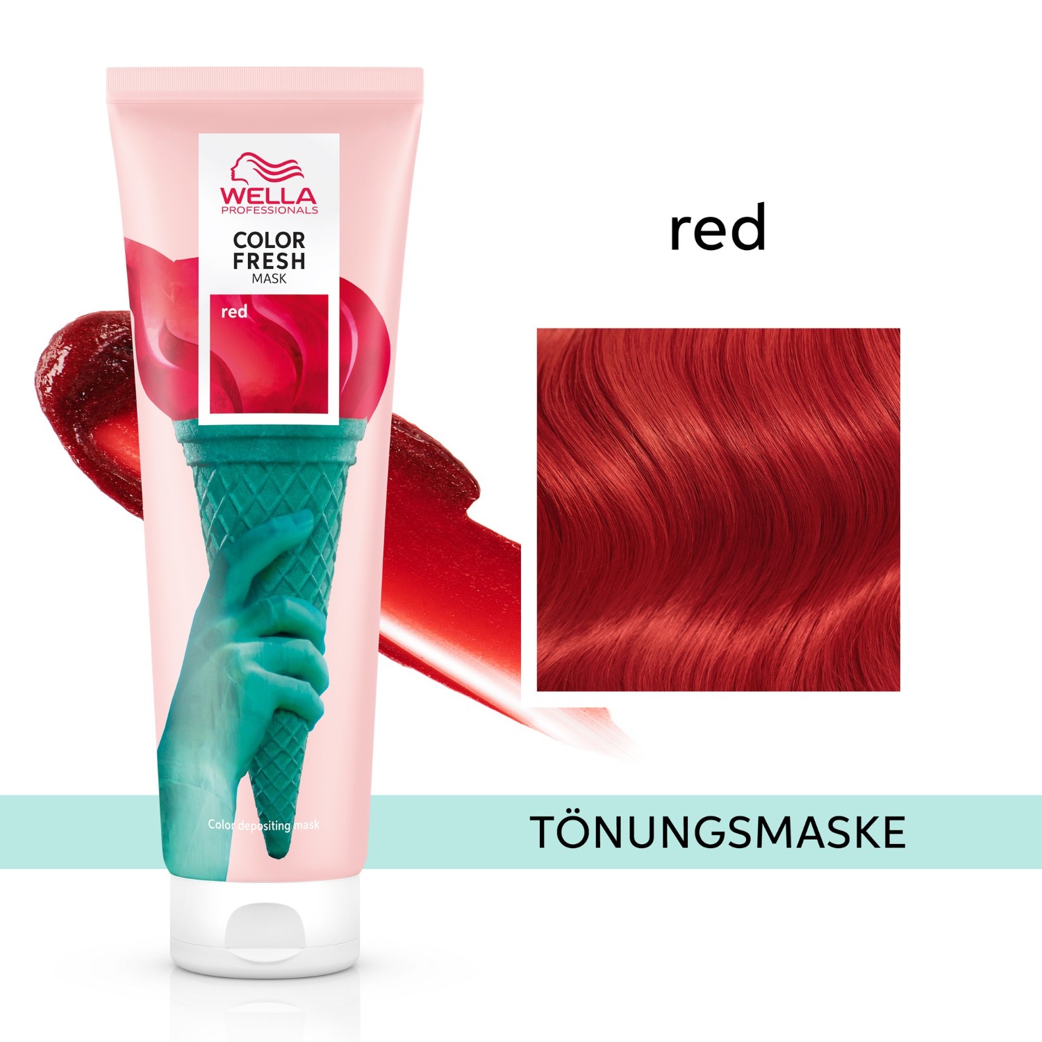 Маска для волос color fresh farbauffrischende pflegemaske Wella Professionals, red, объем 150 мл — фото 2