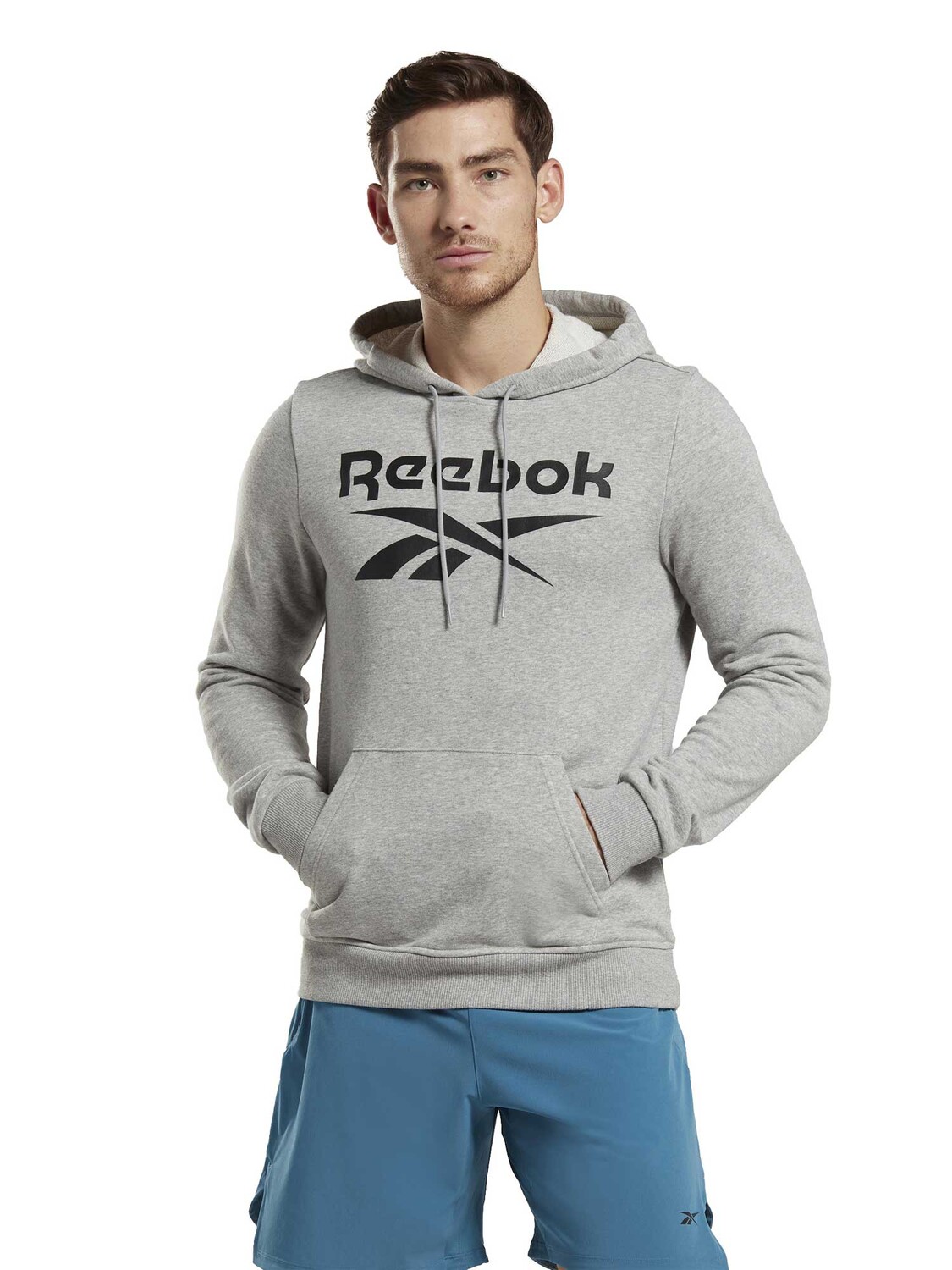 

Толстовка Reebok Identity French Terry Vector Pullover, серый