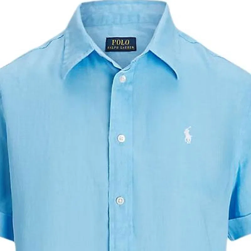 Рубашка женская синяя Polo Ralph Lauren — фото 4