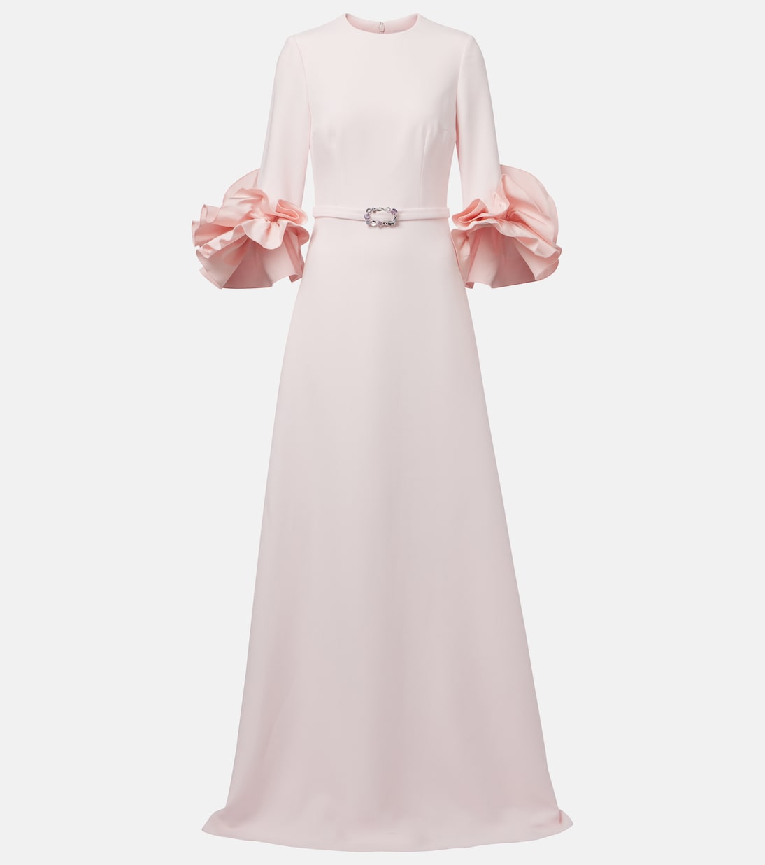 

Платье из хлопка с поясом и оборками Safiyaa, Peony Blish With Gunmetal