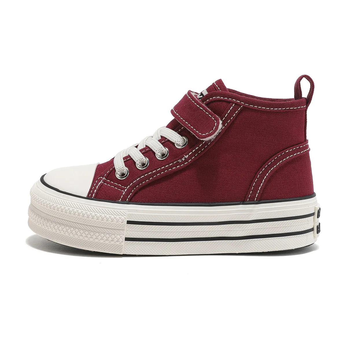 Детские кроссовки из легкого амортизирующего износостойкого холста Babaya, Bordeaux Red