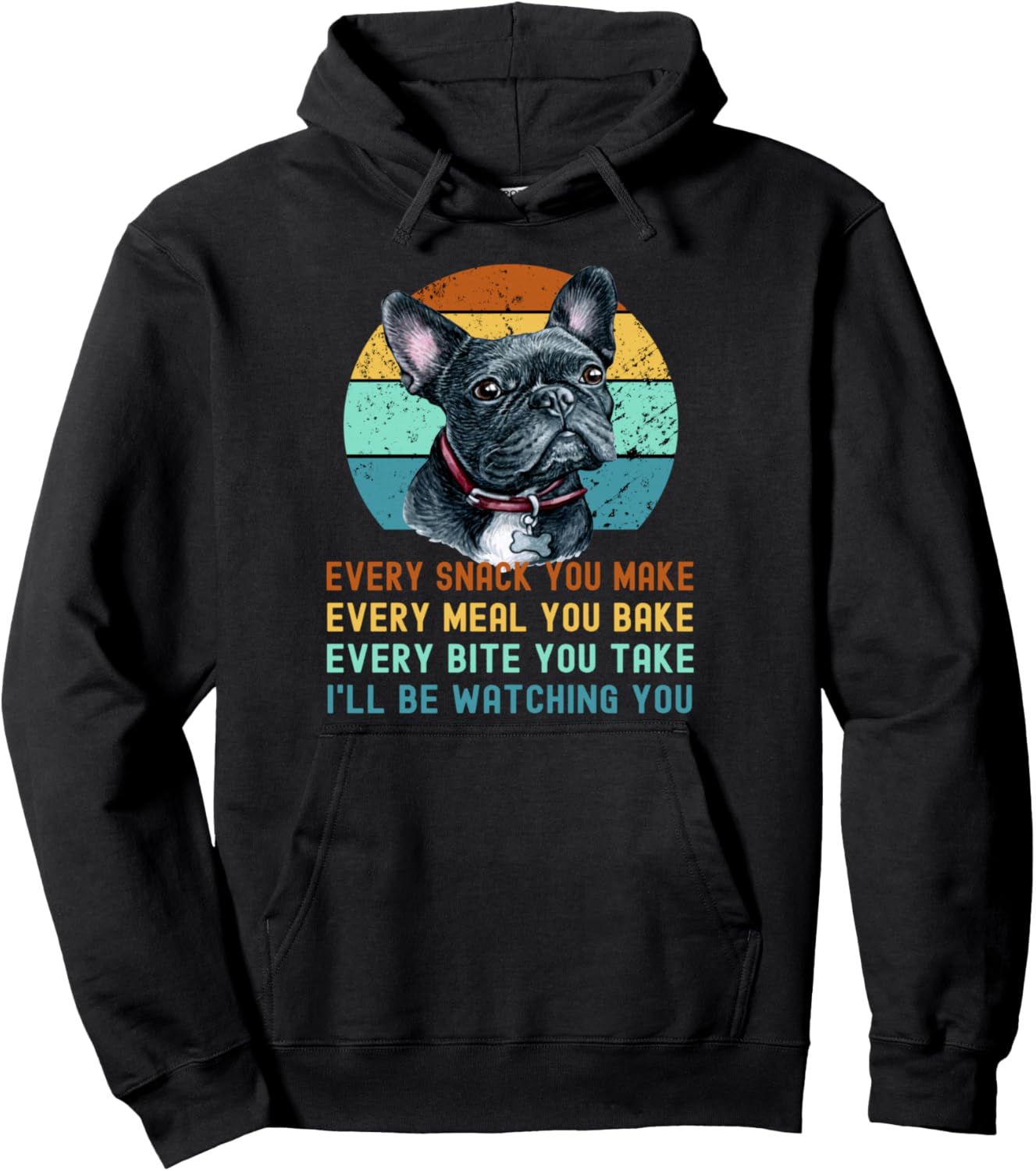 

Толстовка с изображением французского бульдога Make All Snacks или French Bulldog Dog Hoodie, черная Funny Frenchie Or French Bulldog Presents