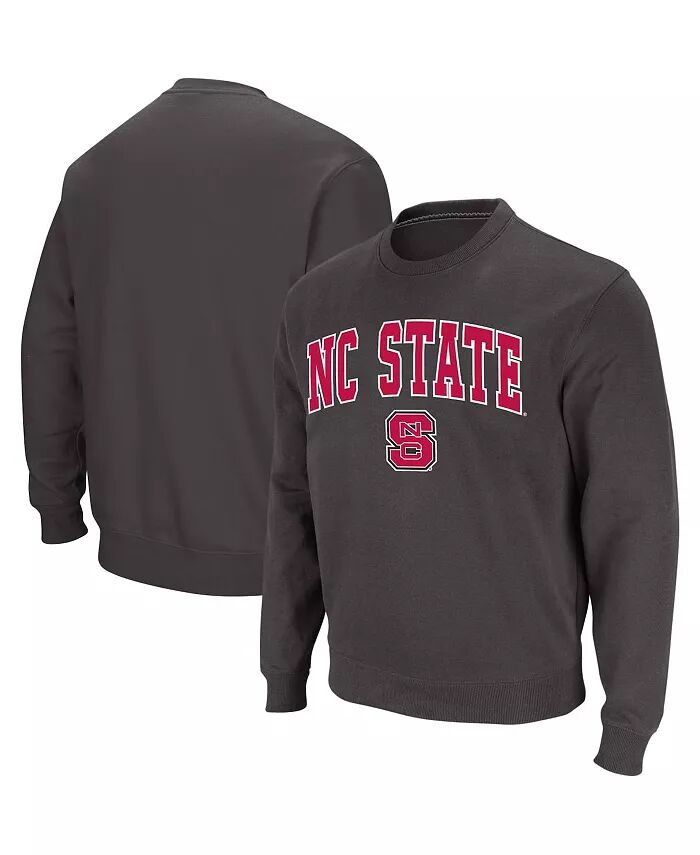

Мужская толстовка NC State Wolfpack Arch & Logo с круглым вырезом Colosseum, серый