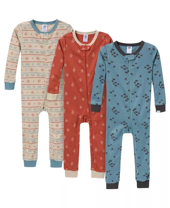 

Пижама Snug Fit без ножек для малышей, 3 шт., Safari Gerber, серый