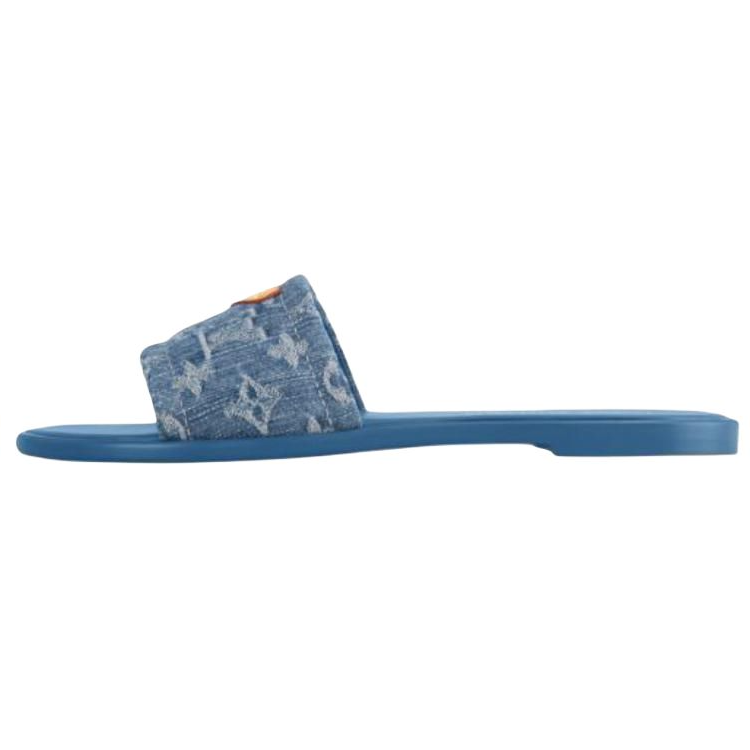 LOUIS VUITTON Тапочки-слайды Lily Slip, женские, синие