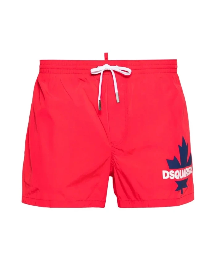 

Плавки с рисунком красного кленового листа Dsquared2, красный