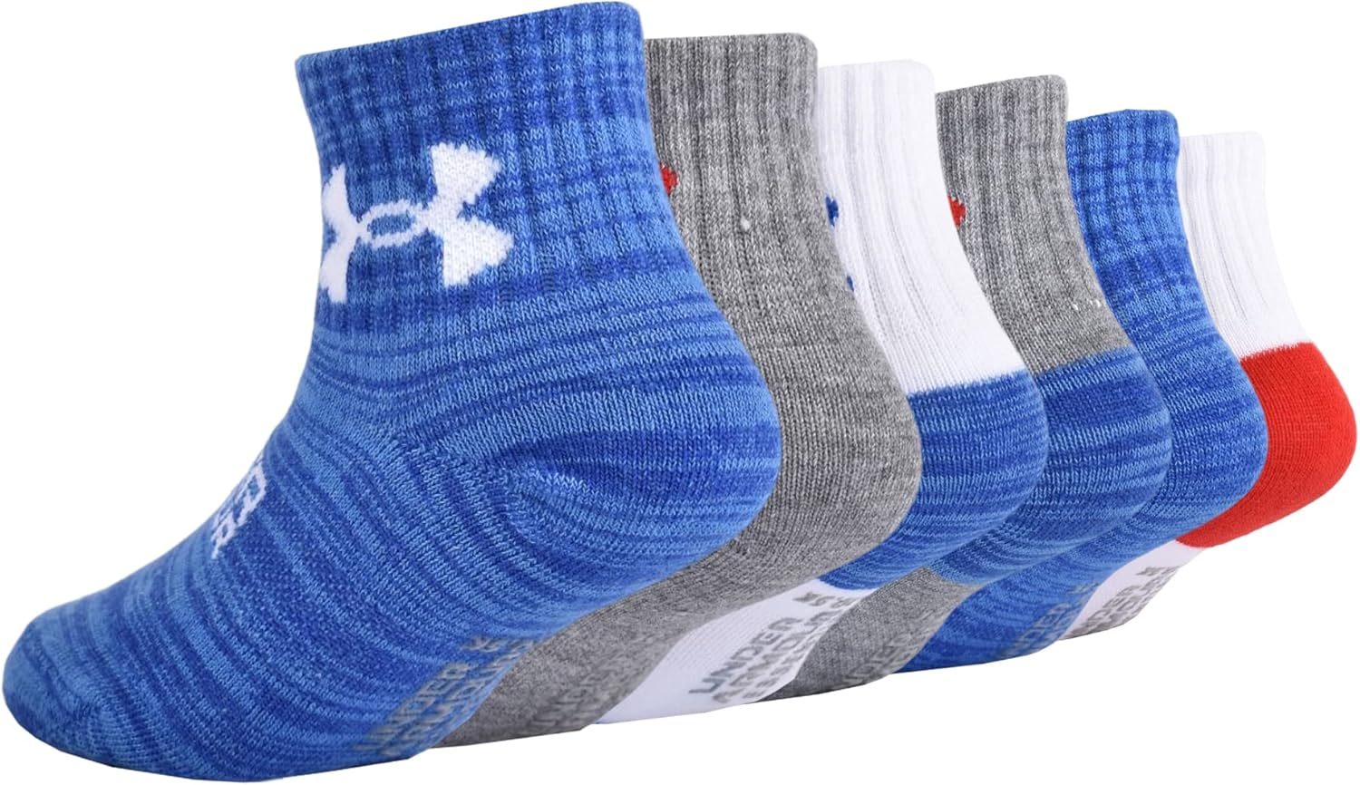Детские четвертные носки Under Armour для мальчиков (мультипак), Baseball Blue — фото 4