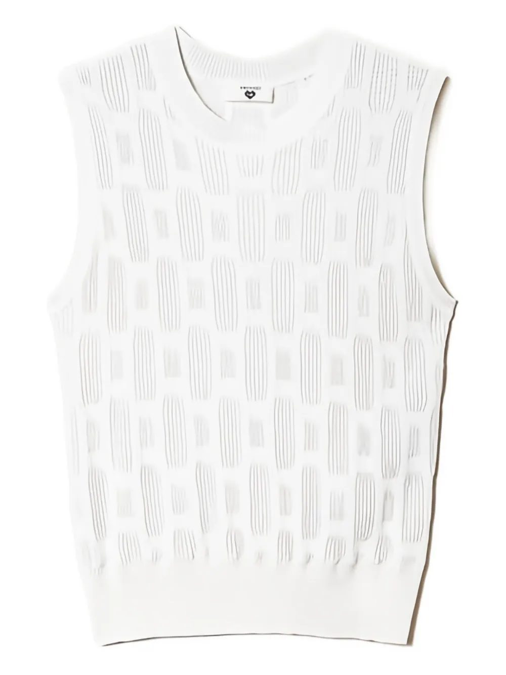 

Топ без рукавов с геометрическим узором TWINSET, белый