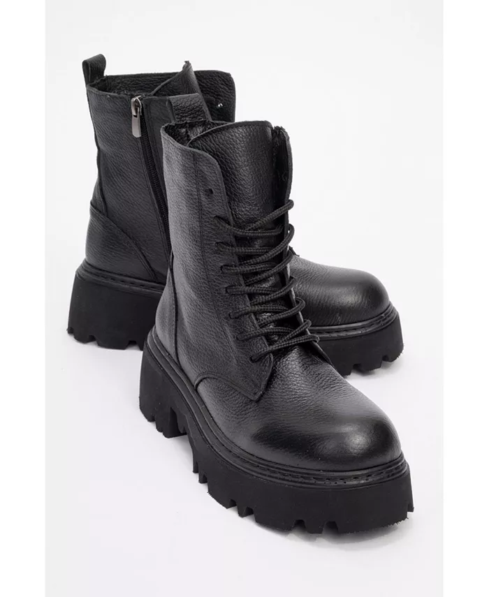 Кожаные ботинки Tina до щиколотки (женские) Forever & Always Shoes, черный