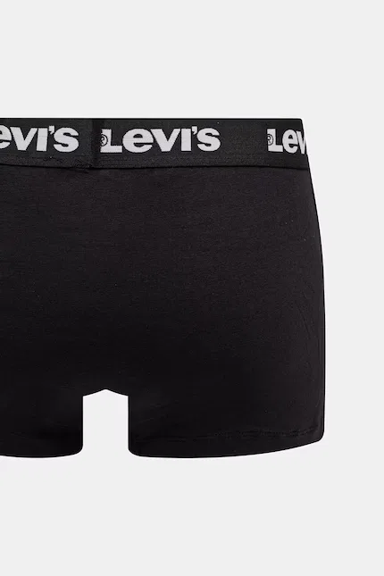 Боксеры мужские из эластичного хлопка 2 шт Levi's, черный — фото 3
