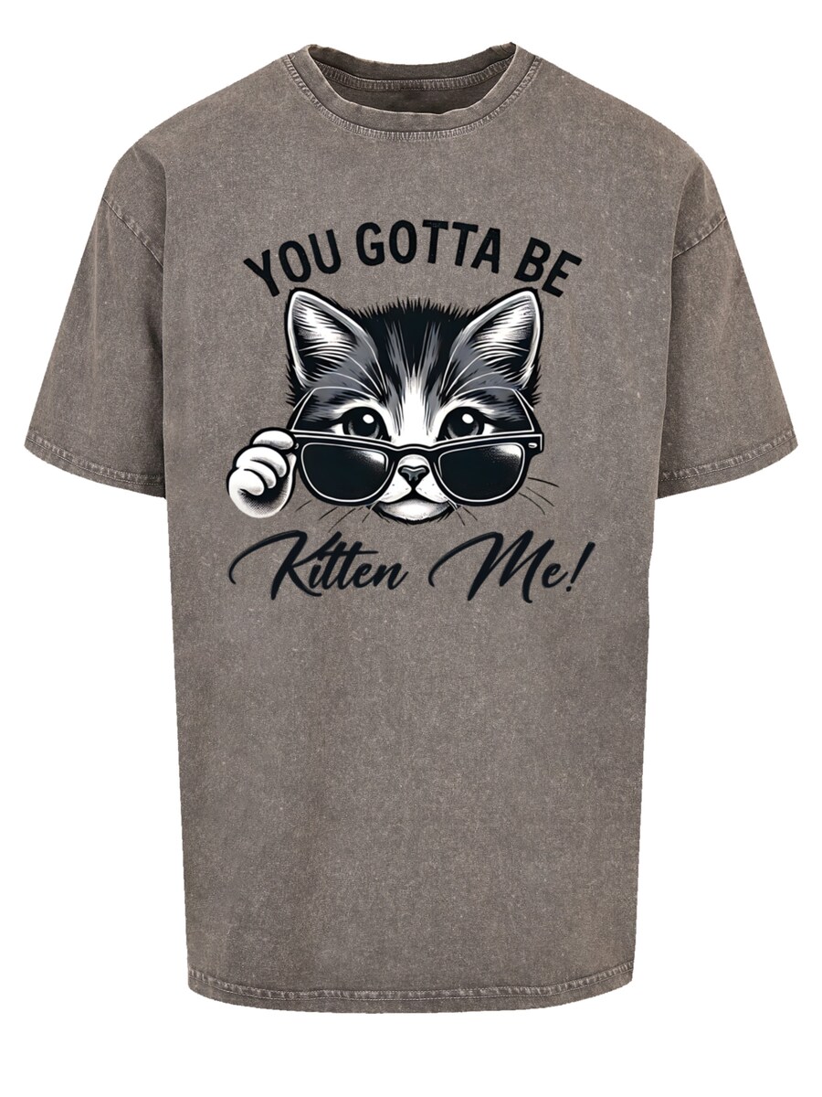 

Рубашка F4NT4STIC Kätzchen You Gotta Be Kitten Me!, цвет Basalt grey/mottled grey