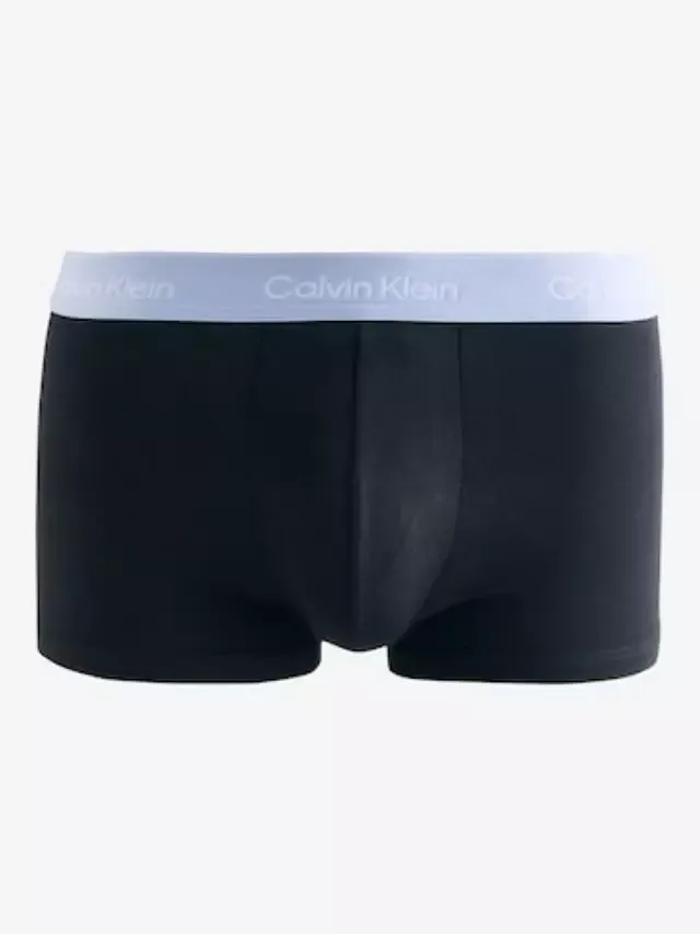 Трусы Icon из эластичного хлопка с низкой посадкой, комплект из 3 штук, черные Calvin Klein — фото 4