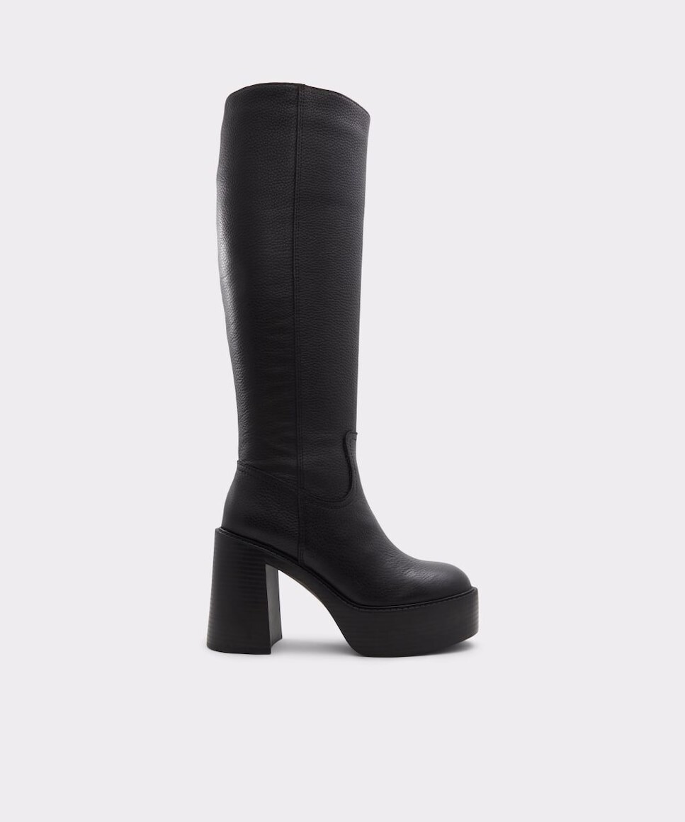 

Женские кожаные ботинки с круглым носком Aldo, черный