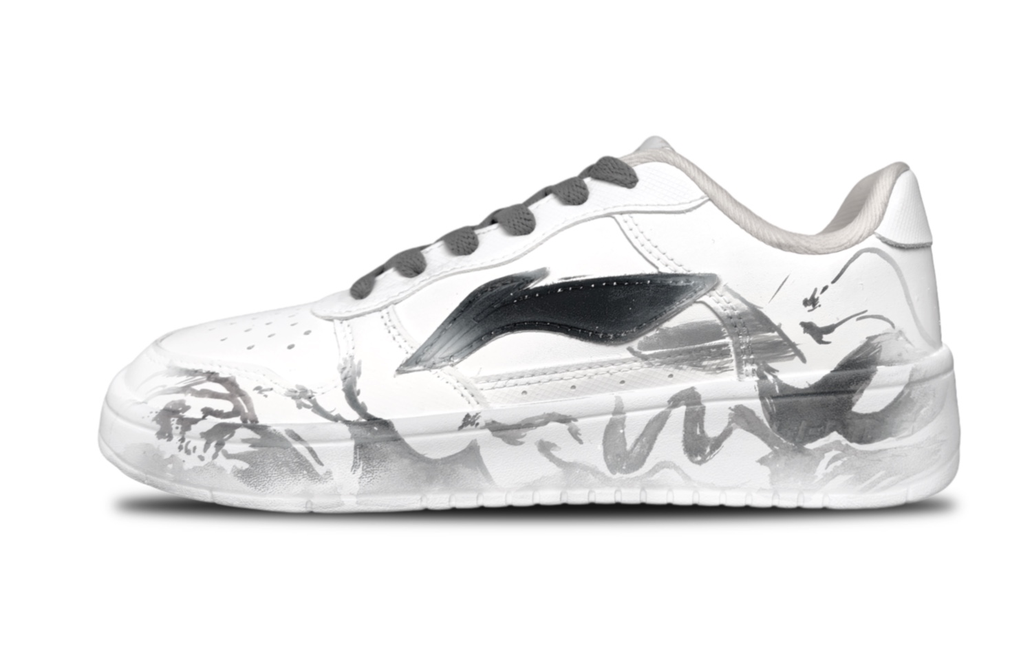 

Понтонные лодки устойчивые к истиранию дышащие увеличивающие высоту низкие скейтборд кроссовки unisex LINING, белый