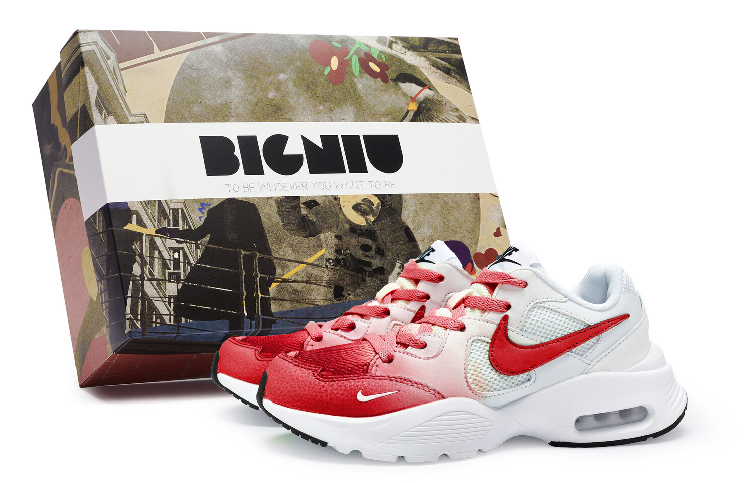 

Кроссовки Air Max Fusion женские с низким верхом, красные Nike