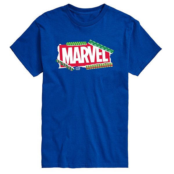 

Мужская футболка с логотипом и новогодним принтом Marvel, Royal Blue
