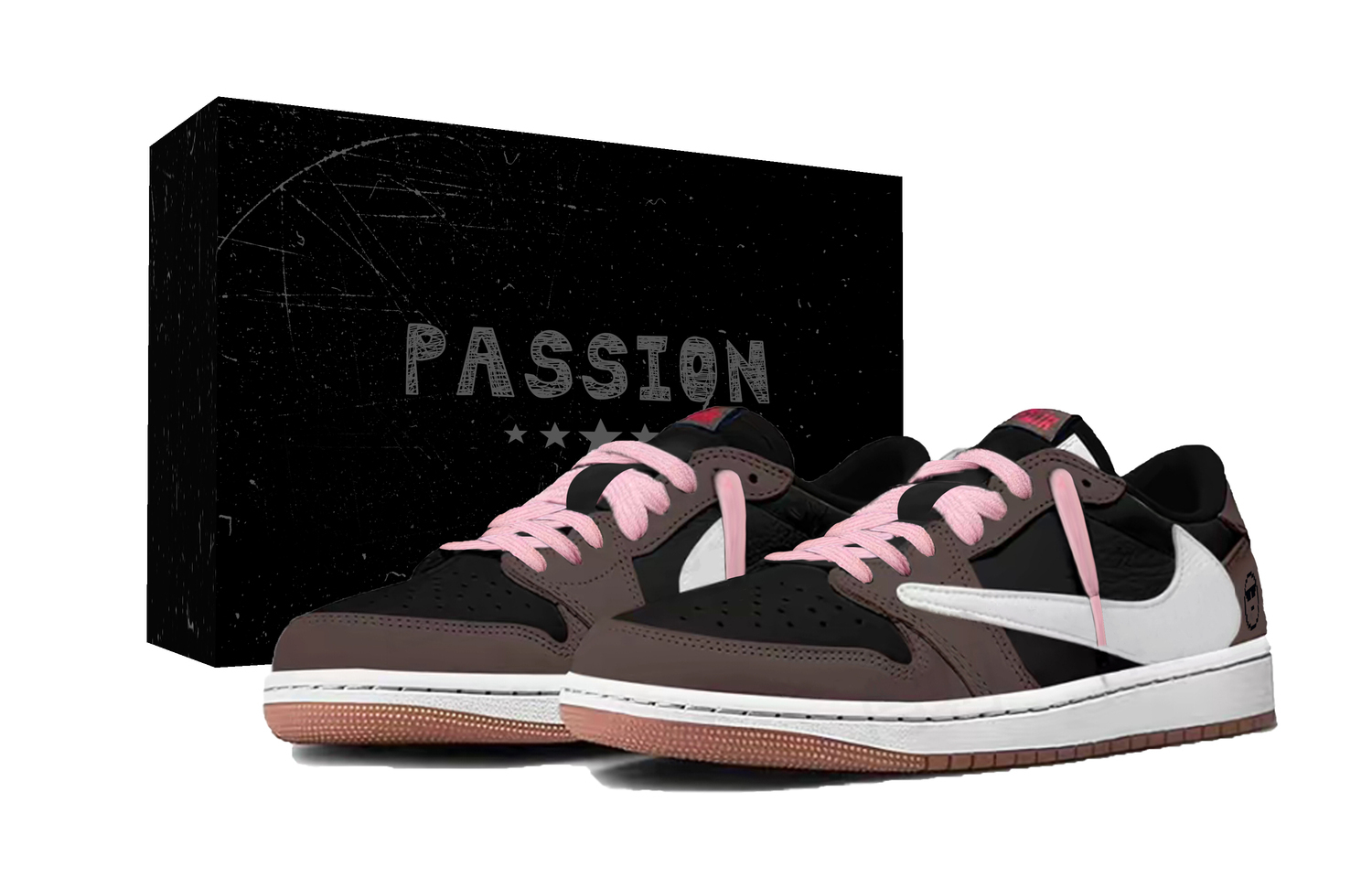 

Кроссовки Travis Scott x Air 1 Collaboration: амортизация, износостойкость, низкие, винтажные баскетбольные кроссовки, унисекс Jordan, коричневый