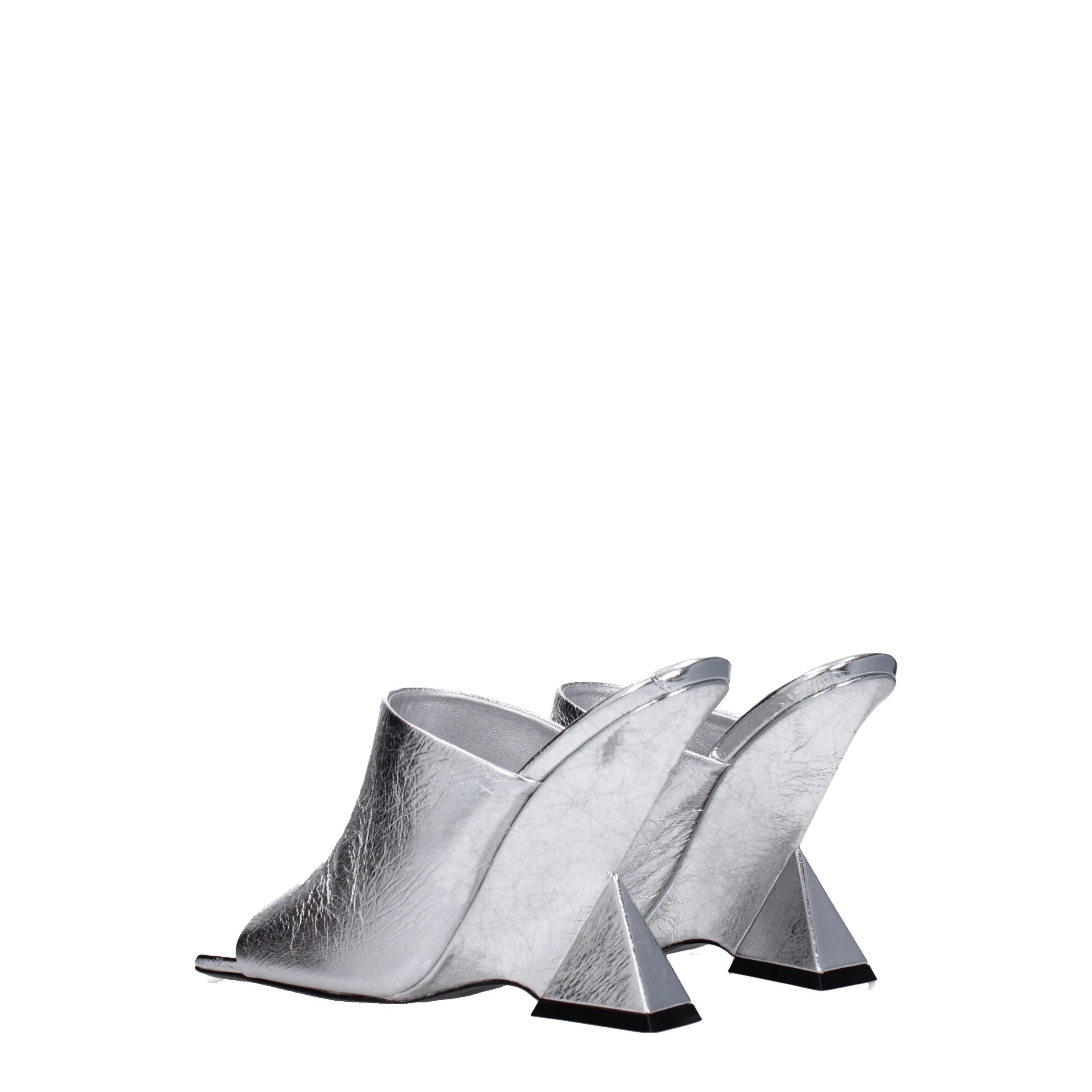 The Attico Leather Women's Sandal, серый — фото 4