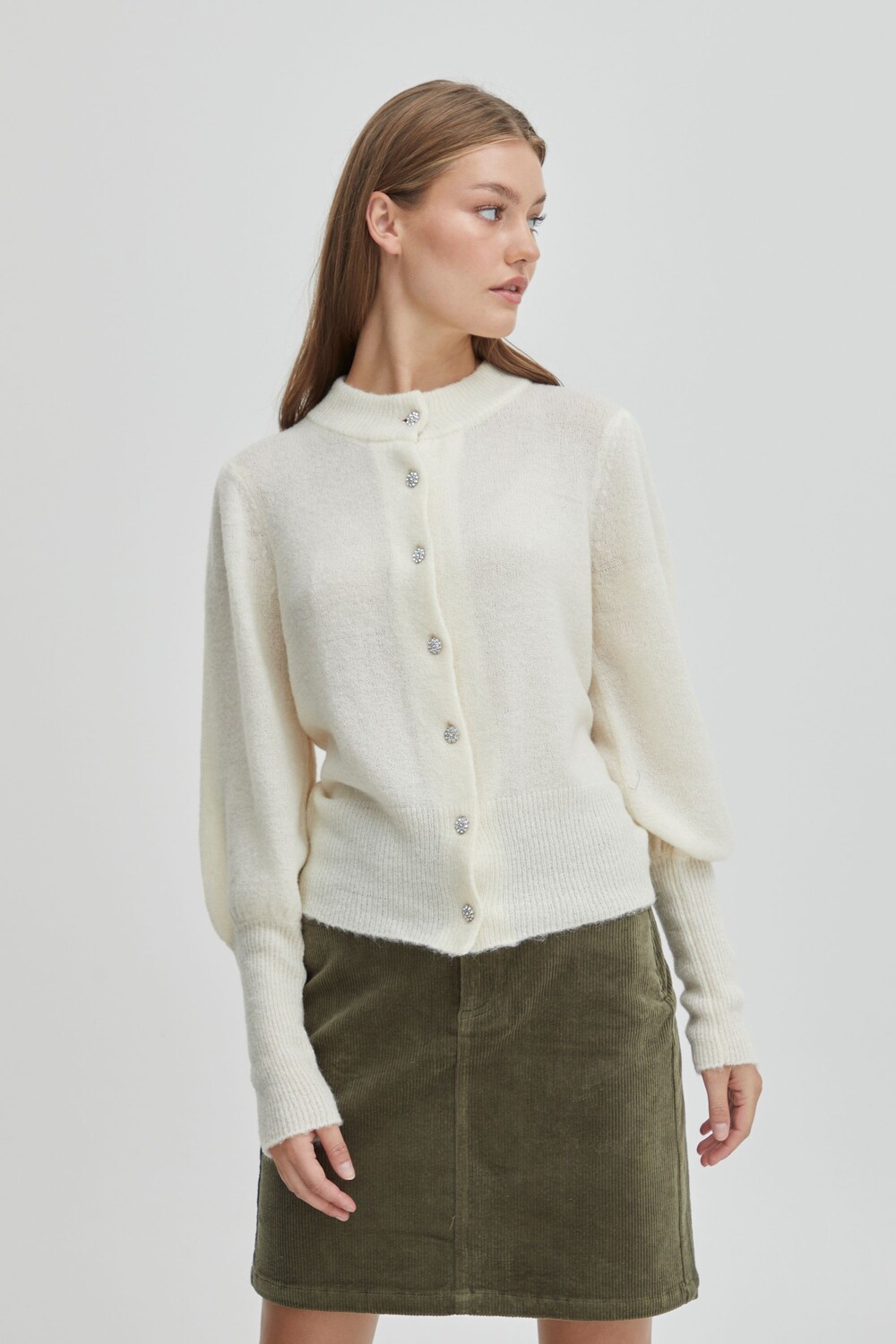 

Кардиган PULZ Jeans Strickjacke PZASTRID LS 50206914, натуральный