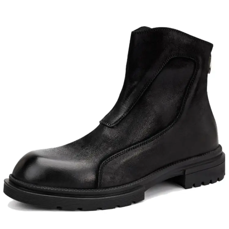 

LEYGMENLG Мужские зимние ботинки с меховой подкладкой высотой 3 см черные, цвет Black Fleece-Lined