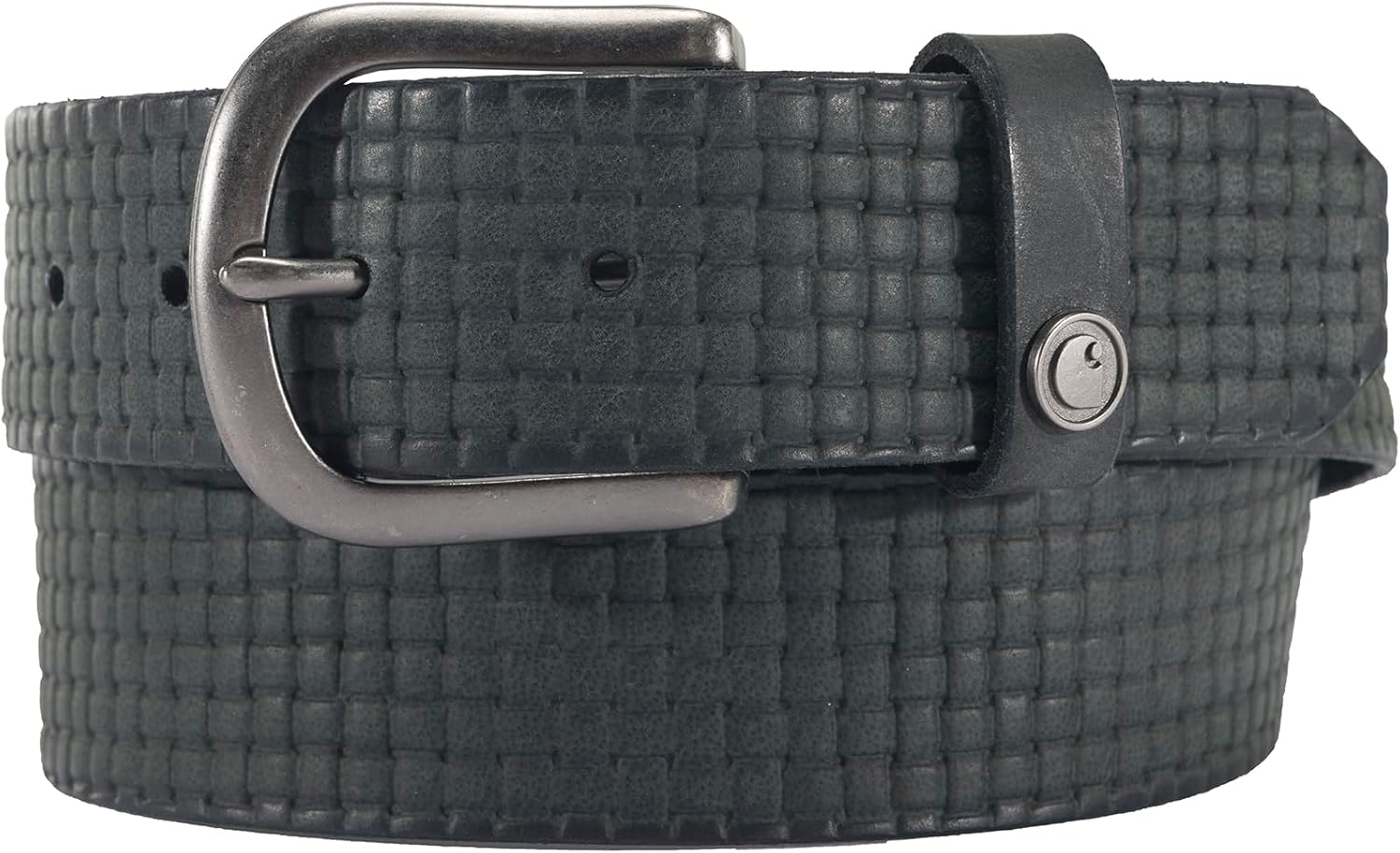 

Carhartt mens Casual Saddle Leather Basketweave Belts, Saddle Leather Basketweave (Black)