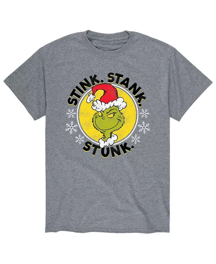

Мужская футболка Dr. Seuss The Grinch Stink Stank Stunk AIRWAVES, серый