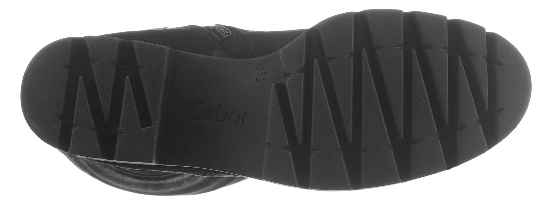 Ботинки Gabor, блочный каблук, платформа, ботинки с длинным голенищем, с эластичным голенищем размера XS, черный — фото 3